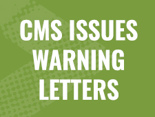 CMS issues warning letters