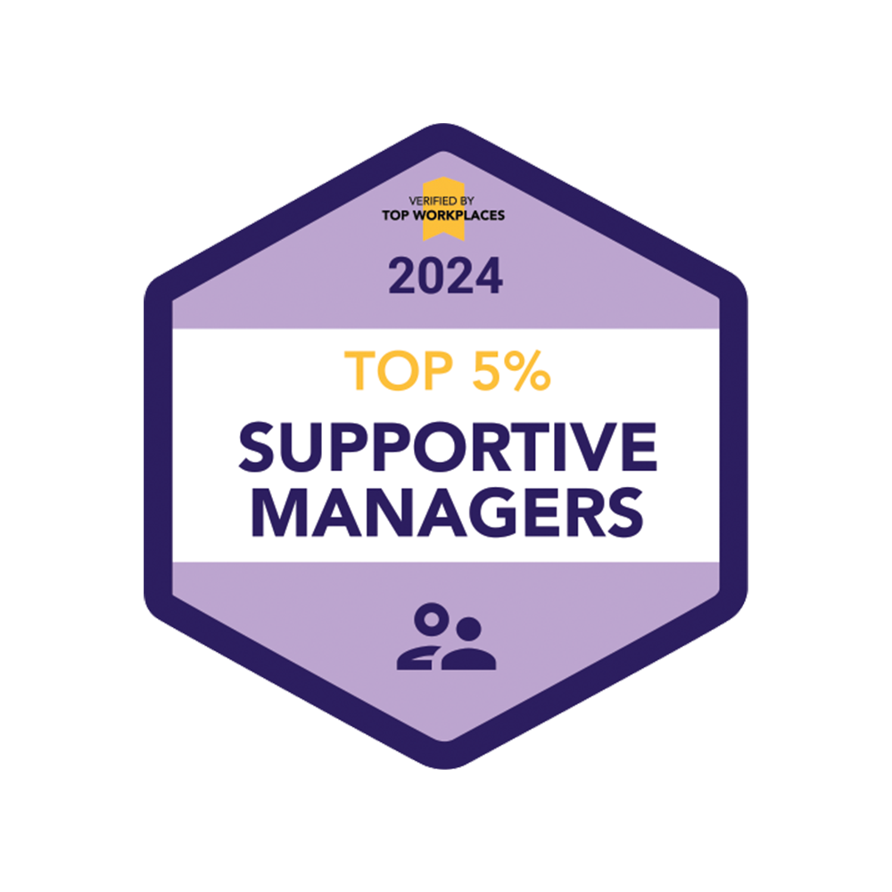 Top 5% Supportive Managers 2024 Verified by Top Workplaces