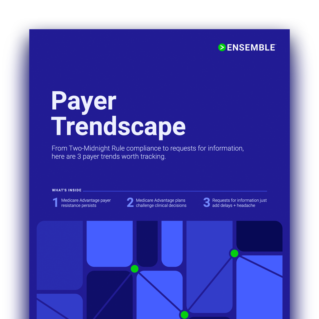 Preview thumbnail of the Payer Trendscape 2025 report PDF