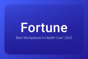 Fortune Best Workplaces in Health Care 2025 logo.